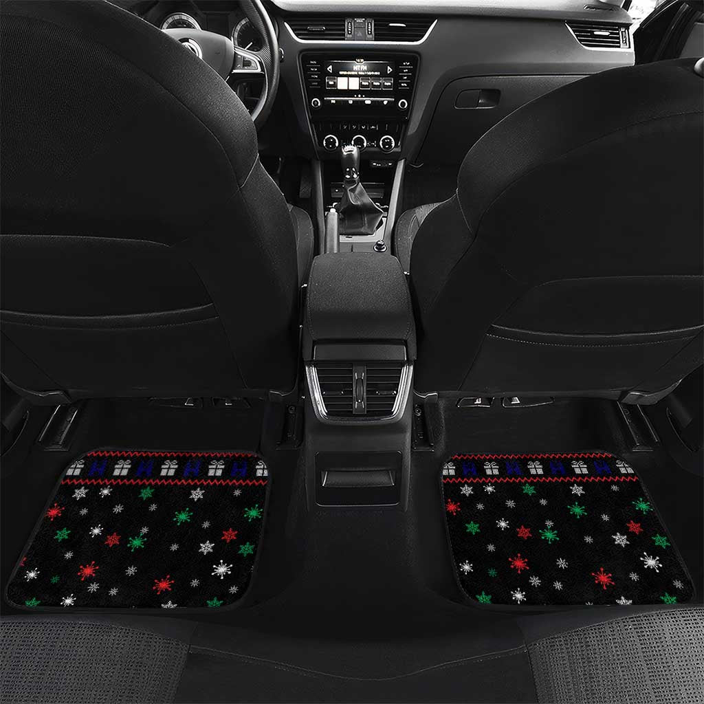Malaysia Christmas Car Mats with Santa Claus Petronas Towers Snowflakes and Festive Icons - Wonder Print Shop