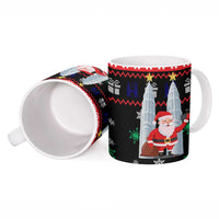Malaysia Christmas Ceramic Mug with Santa Claus Petronas Towers Snowflakes and Festive Icons - Wonder Print Shop