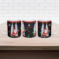 Malaysia Christmas Ceramic Mug with Santa Claus Petronas Towers Snowflakes and Festive Icons - Wonder Print Shop