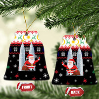 Malaysia Christmas Ceramic Ornament with Santa Claus Petronas Towers Snowflakes and Festive Icons - Wonder Print Shop