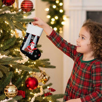 Malaysia Christmas Stocking with Santa Claus Petronas Towers Snowflakes and Festive Icons - Wonder Print Shop