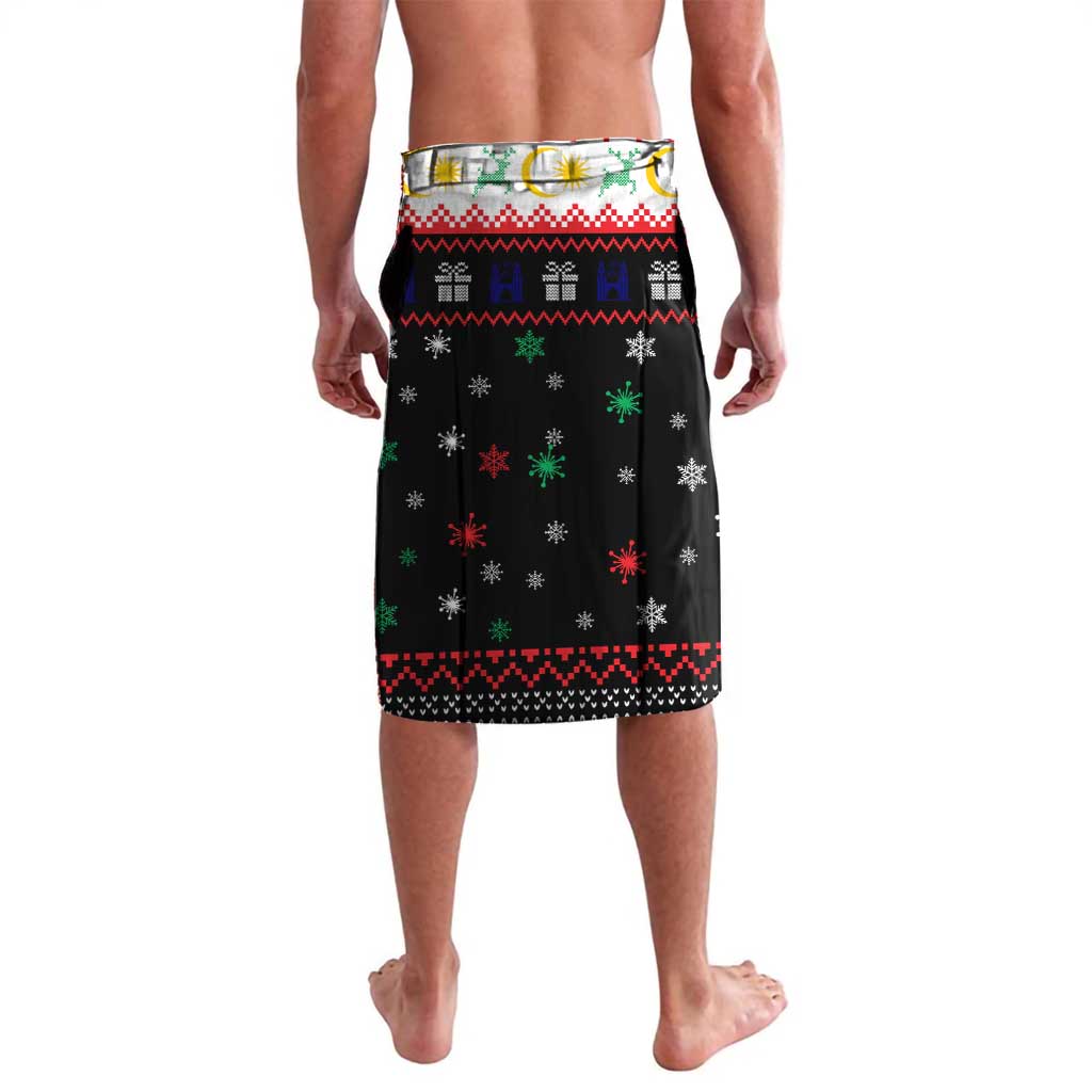 Malaysia Christmas Lavalava with Santa Claus Petronas Towers Snowflakes and Festive Icons - Wonder Print Shop