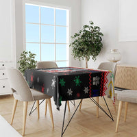 Malaysia Christmas Tablecloth with Santa Claus Petronas Towers Snowflakes and Festive Icons - Wonder Print Shop