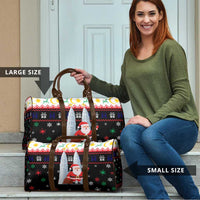 Malaysia Christmas Travel Bag with Santa Claus Petronas Towers Snowflakes and Festive Icons - Wonder Print Shop