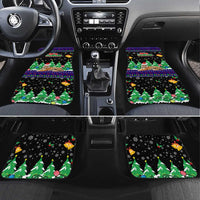 Malaysia Christmas Car Mats with Tiger Santa Hat Snowflakes and Holiday Tree Pattern - Wonder Print Shop