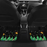 Malaysia Christmas Car Mats with Tiger Santa Hat Snowflakes and Holiday Tree Pattern - Wonder Print Shop