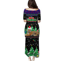 Malaysia Christmas Puletasi with Tiger Santa Hat Snowflakes and Holiday Tree Pattern - Wonder Print Shop