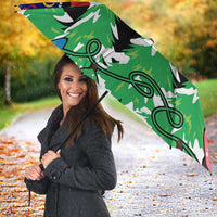 Malaysia Christmas Umbrella with Tiger Santa Hat Snowflakes and Holiday Tree Pattern - Wonder Print Shop