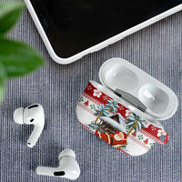 Maldives Christmas AirPods Case with Santa Claus Hammock Palm Trees and Tropical - Wonder Print Shop