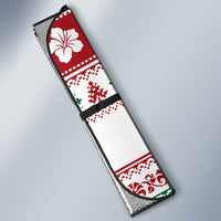 Maldives Christmas Auto Sun Shade with Santa Claus Hammock Palm Trees and Tropical - Wonder Print Shop