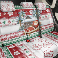 Maldives Christmas Back Car Seat Cover with Santa Claus Hammock Palm Trees and Tropical - Wonder Print Shop