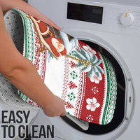 Maldives Christmas Bathroom Set with Santa Claus Hammock Palm Trees and Tropical - Wonder Print Shop