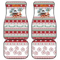 Maldives Christmas Car Mats with Santa Claus Hammock Palm Trees and Tropical - Wonder Print Shop