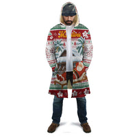 Maldives Christmas Cloak with Santa Claus Hammock Palm Trees and Tropical - Wonder Print Shop