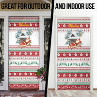 Maldives Christmas Door Cover with Santa Claus Hammock Palm Trees and Tropical - Wonder Print Shop