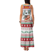 Maldives Christmas Family Matching Tank Maxi Dress and Hawaiian Shirt with Santa Claus Hammock Palm Trees and Tropical - Wonder Print Shop