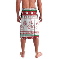 Maldives Christmas Lavalava with Santa Claus Hammock Palm Trees and Tropical - Wonder Print Shop