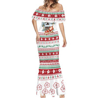 Maldives Christmas Mermaid Dress with Santa Claus Hammock Palm Trees and Tropical - Wonder Print Shop