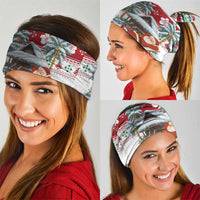 Maldives Christmas Neck Gaiter with Santa Claus Hammock Palm Trees and Tropical - Wonder Print Shop