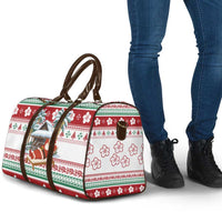 Maldives Christmas Travel Bag with Santa Claus Hammock Palm Trees and Tropical - Wonder Print Shop