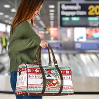 Maldives Christmas Travel Bag with Santa Claus Hammock Palm Trees and Tropical - Wonder Print Shop