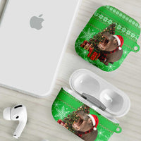 Mali Christmas AirPods Case with Hippo Santa Hat Snowflakes and Holiday Gift - Wonder Print Shop