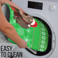 Mali Christmas Bathroom Set with Hippo Santa Hat Snowflakes and Holiday Gift - Wonder Print Shop