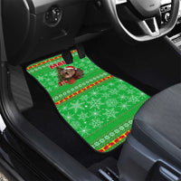 Mali Christmas Car Mats with Hippo Santa Hat Snowflakes and Holiday Gift - Wonder Print Shop