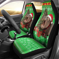 Mali Christmas Car Seat Cover with Hippo Santa Hat Snowflakes and Holiday Gift - Wonder Print Shop