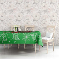 Mali Christmas Tablecloth with Hippo Santa Hat Snowflakes and Holiday Gift - Wonder Print Shop