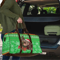 Mali Christmas Travel Bag with Hippo Santa Hat Snowflakes and Holiday Gift - Wonder Print Shop