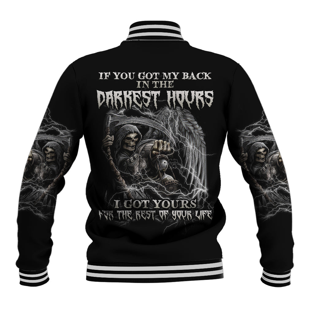 If You Got My Back In The Darkest Hours Baseball Jacket - Wonder Print Shop