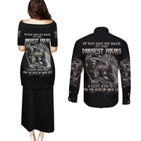 If You Got My Back In The Darkest Hours Couples Matching Puletasi Dress and Long Sleeve Button Shirt - Wonder Print Shop