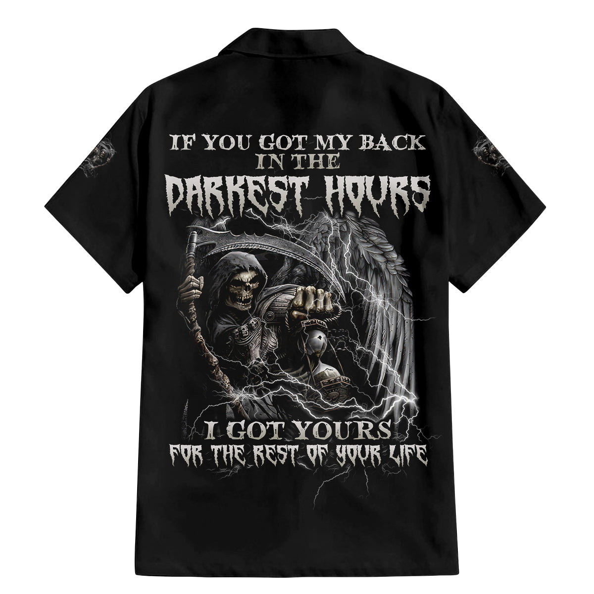 If You Got My Back In The Darkest Hours Family Matching Mermaid Dress and Hawaiian Shirt - Wonder Print Shop