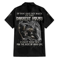 If You Got My Back In The Darkest Hours Family Matching Short Sleeve Bodycon Dress and Hawaiian Shirt - Wonder Print Shop