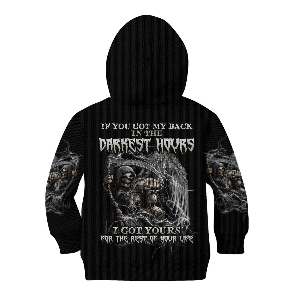 If You Got My Back In The Darkest Hours Kid Hoodie - Wonder Print Shop