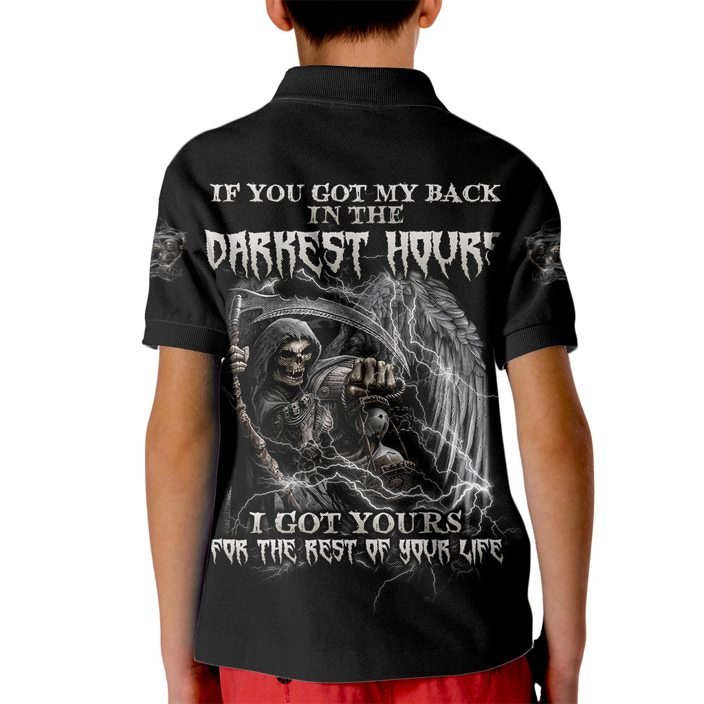 If You Got My Back In The Darkest Hours Kid Polo Shirt - Wonder Print Shop