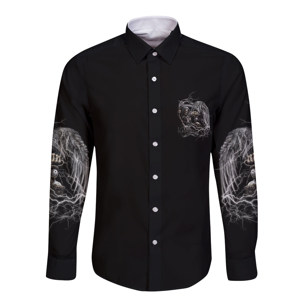 If You Got My Back In The Darkest Hours Long Sleeve Button Shirt - Wonder Print Shop