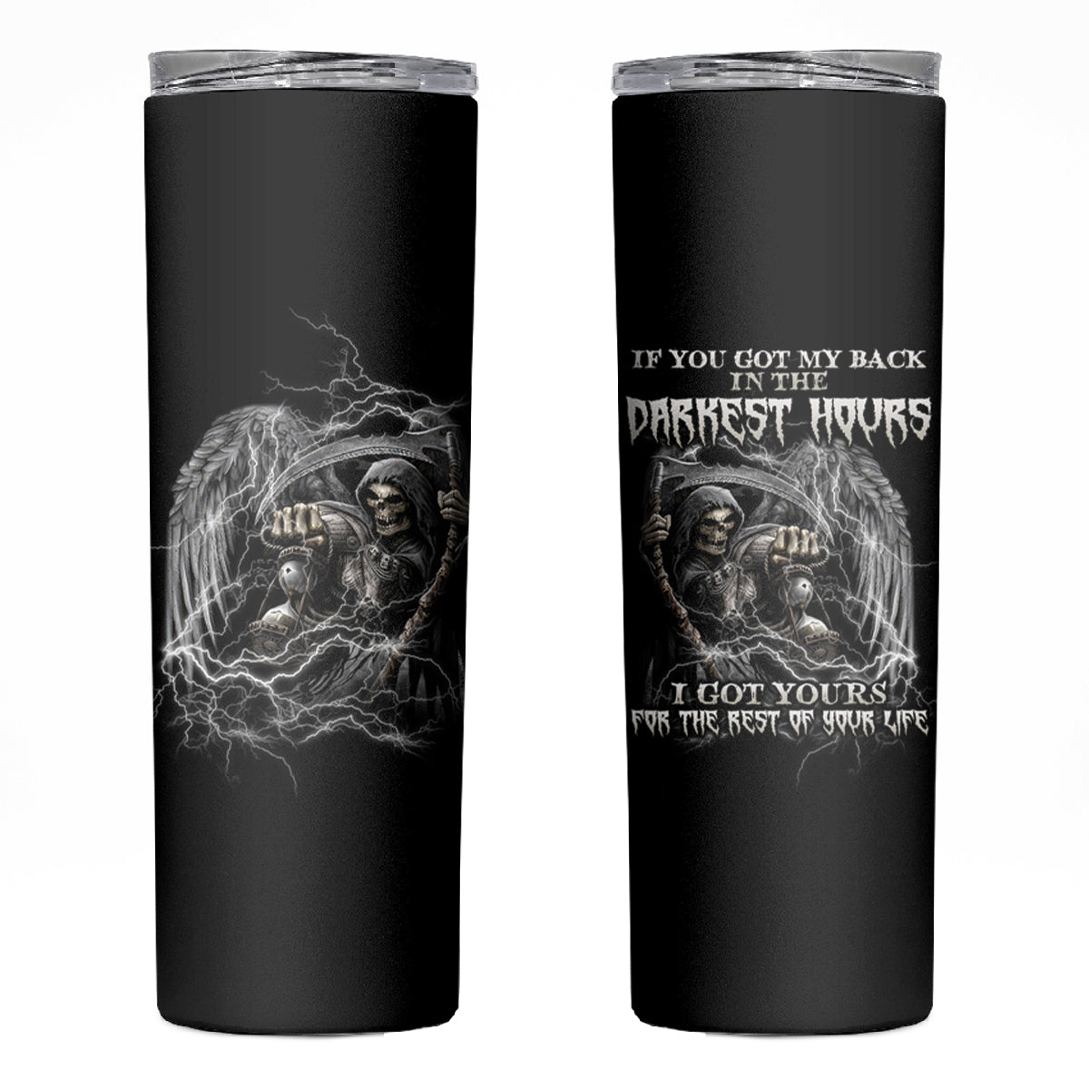 If You Got My Back In The Darkest Hours Skinny Tumbler - Wonder Print Shop