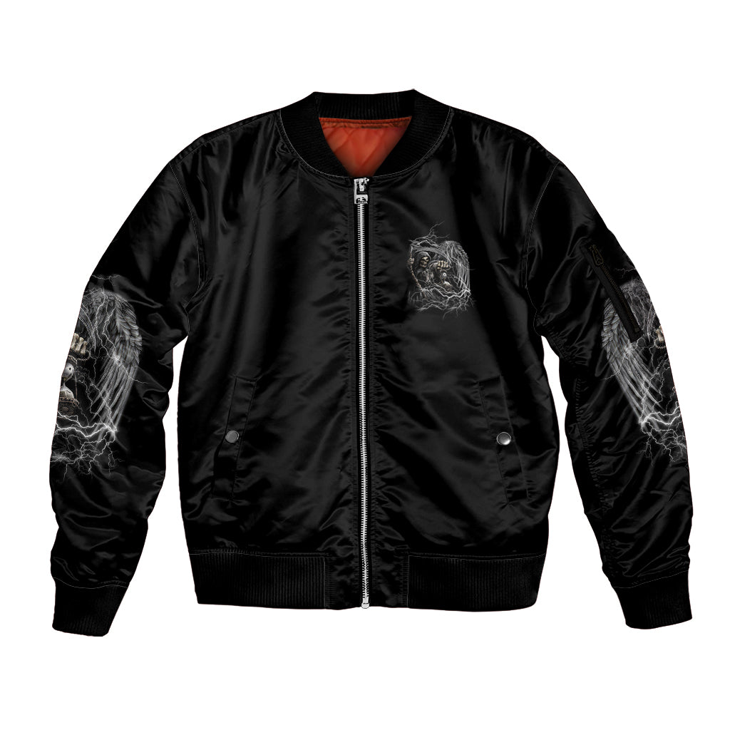 If You Got My Back In The Darkest Hours Sleeve Zip Bomber Jacket - Wonder Print Shop