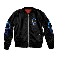 Yes I'm A Nice Person Skull Fire Bomber Jacket - Wonder Print Shop