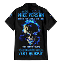 Yes I'm A Nice Person Skull Fire Family Matching Mermaid Dress and Hawaiian Shirt - Wonder Print Shop
