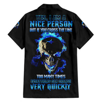 Yes I'm A Nice Person Skull Fire Hawaiian Shirt - Wonder Print Shop