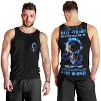 Yes I'm A Nice Person Skull Fire Men Tank Top - Wonder Print Shop