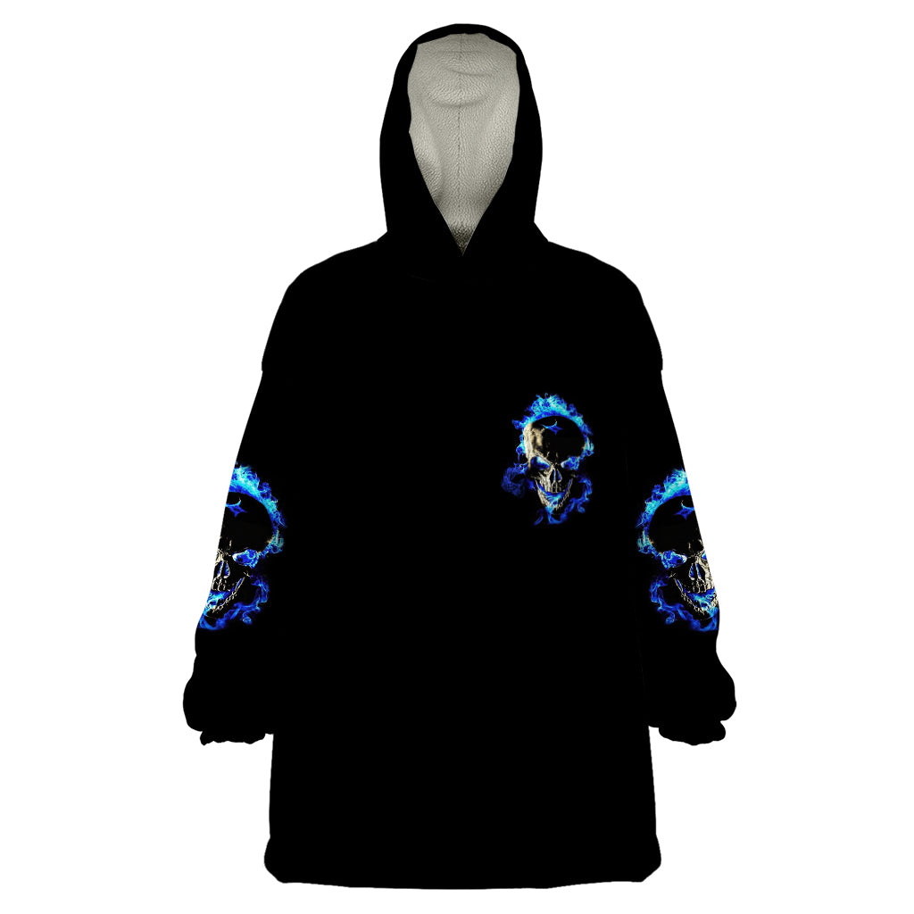 Yes I'm A Nice Person Skull Fire Wearable Blanket Hoodie - Wonder Print Shop