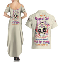 I Am A Sweet Girl Skull Couples Matching Summer Maxi Dress and Hawaiian Shirt - Wonder Print Shop