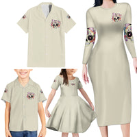 I Am A Sweet Girl Skull Family Matching Long Sleeve Bodycon Dress and Hawaiian Shirt - Wonder Print Shop