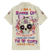 I Am A Sweet Girl Skull Family Matching Long Sleeve Bodycon Dress and Hawaiian Shirt - Wonder Print Shop