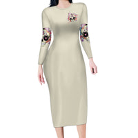 I Am A Sweet Girl Skull Family Matching Long Sleeve Bodycon Dress and Hawaiian Shirt - Wonder Print Shop