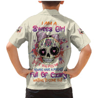 I Am A Sweet Girl Skull Family Matching Mermaid Dress and Hawaiian Shirt - Wonder Print Shop